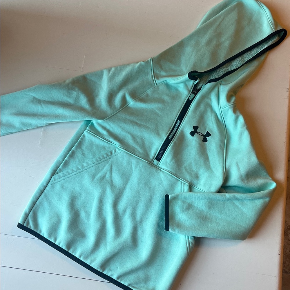 Under Armour Light Green Half-Zip Hoodie